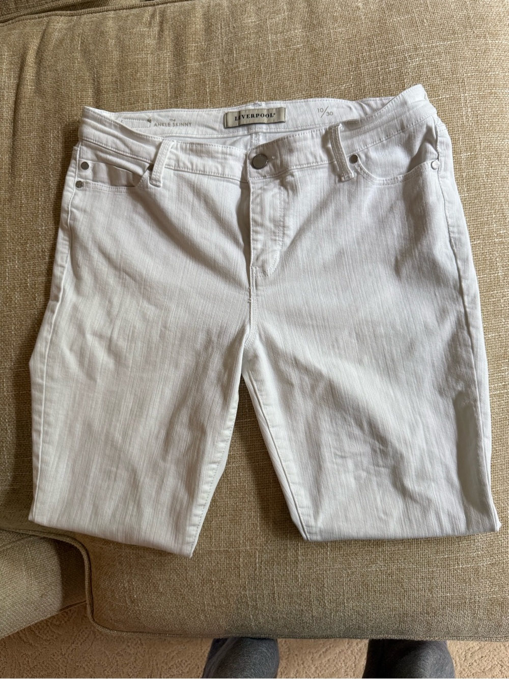 Liverpool White Slim Straight Jeans